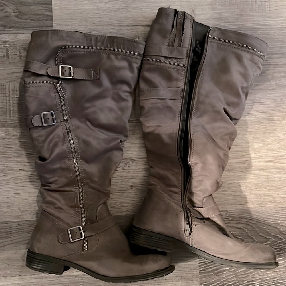 Knew high boots- great for winter and fall.